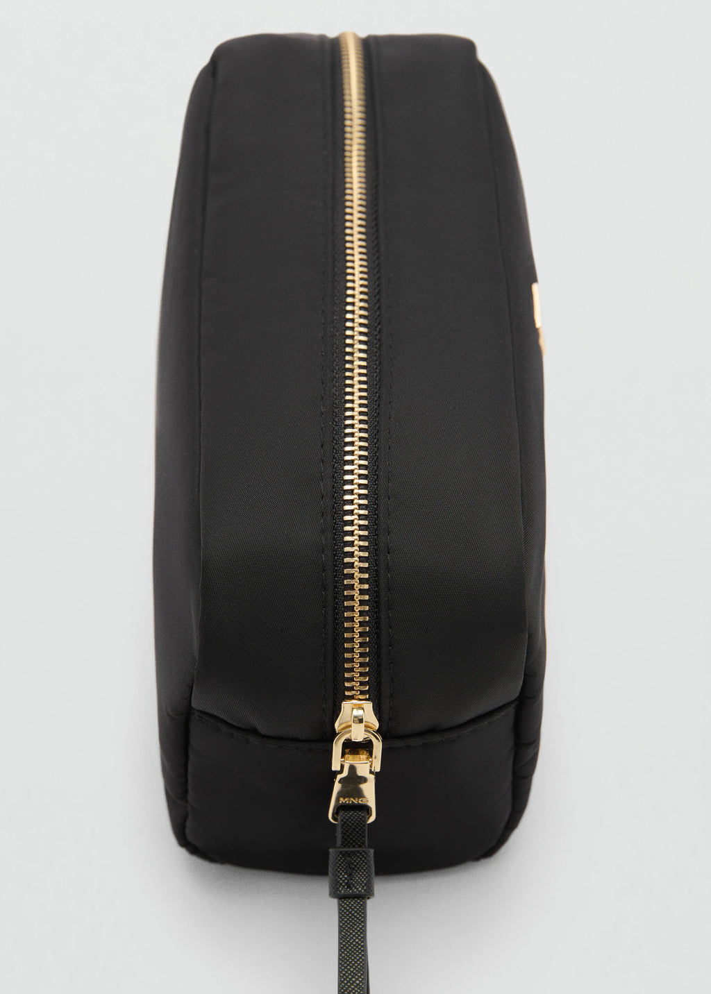 Zipped Nylon Cosmetics Bag Black