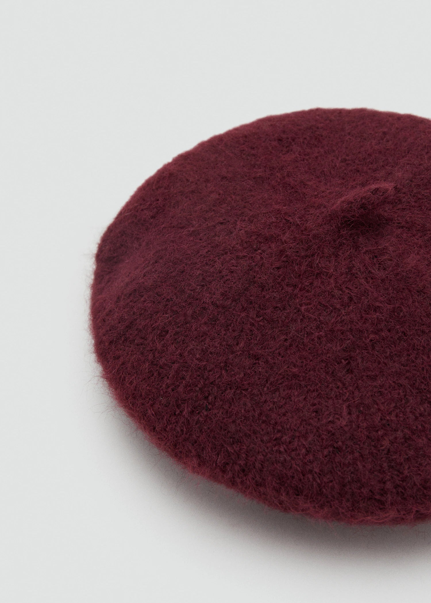 Wool Blend Beret Burgundy