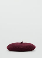 Wool Blend Beret Burgundy