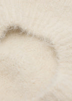 Wool Blend Beret Ecru