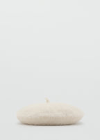 Wool Blend Beret Ecru