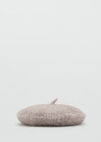 Wool Blend Beret Medium Brown