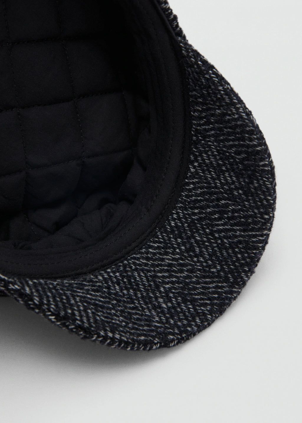 Wool Blend Baker Boy Cap Navy