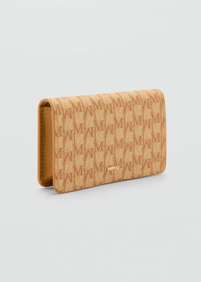 Wallet With Printed Logo And Flap Yellow