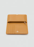 Wallet With Printed Logo And Flap Yellow