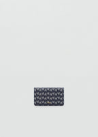 Wallet With Printed Logo And Flap Navy