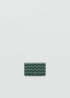 Wallet With Printed Logo And Flap Green