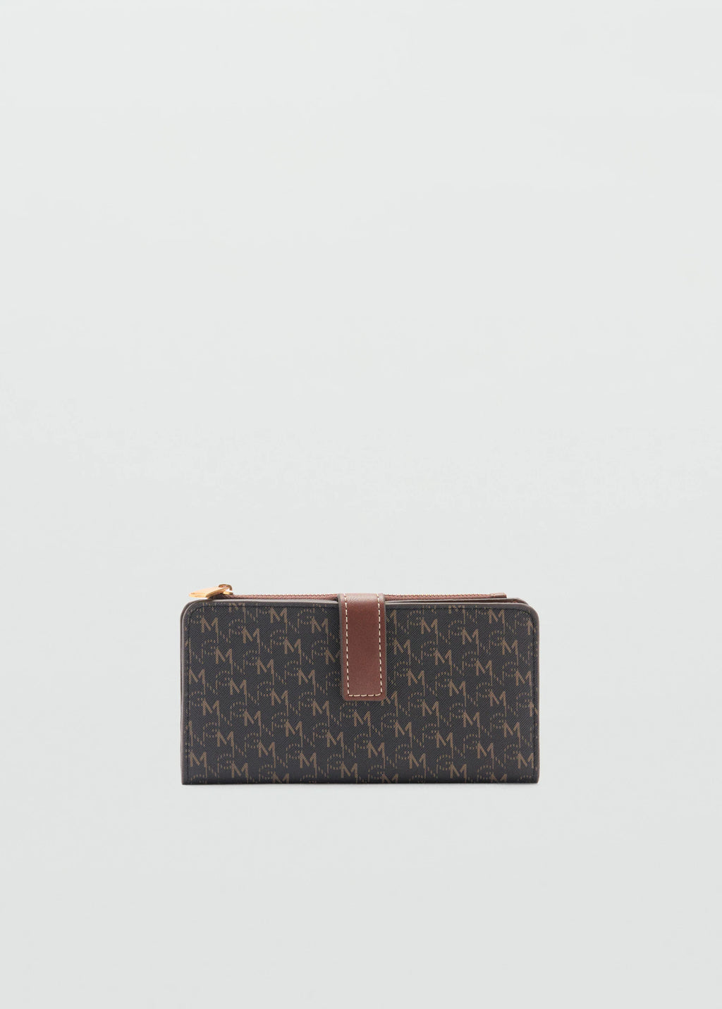 Wallet With Printed Logo Brown