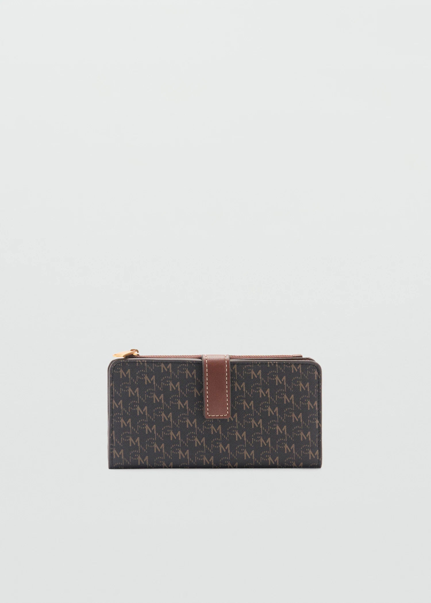 Wallet With Printed Logo Brown