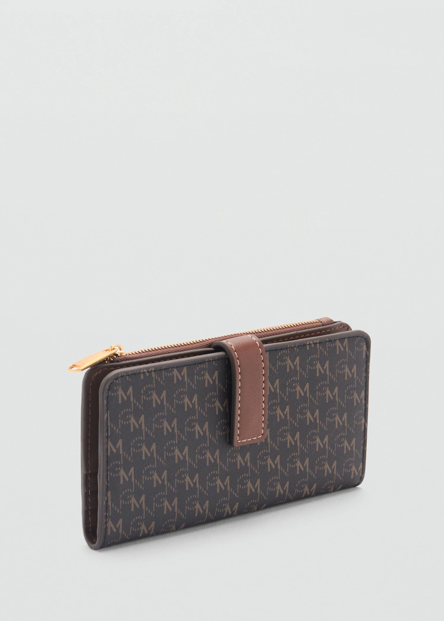 Wallet With Printed Logo Brown