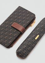 Wallet With Printed Logo Brown