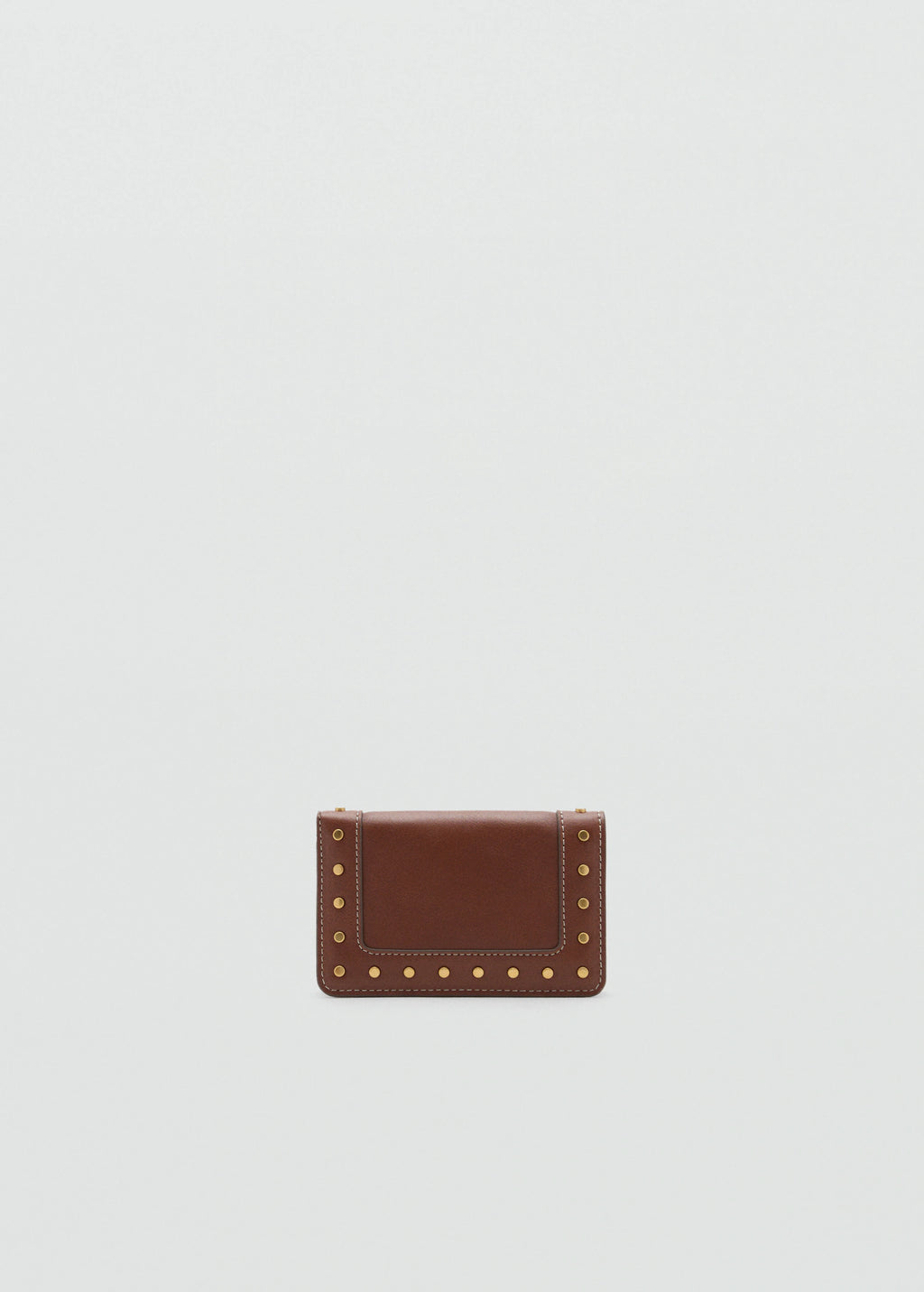 Studded Wallet With Flap Leather