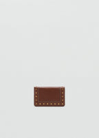 Studded Wallet With Flap Leather