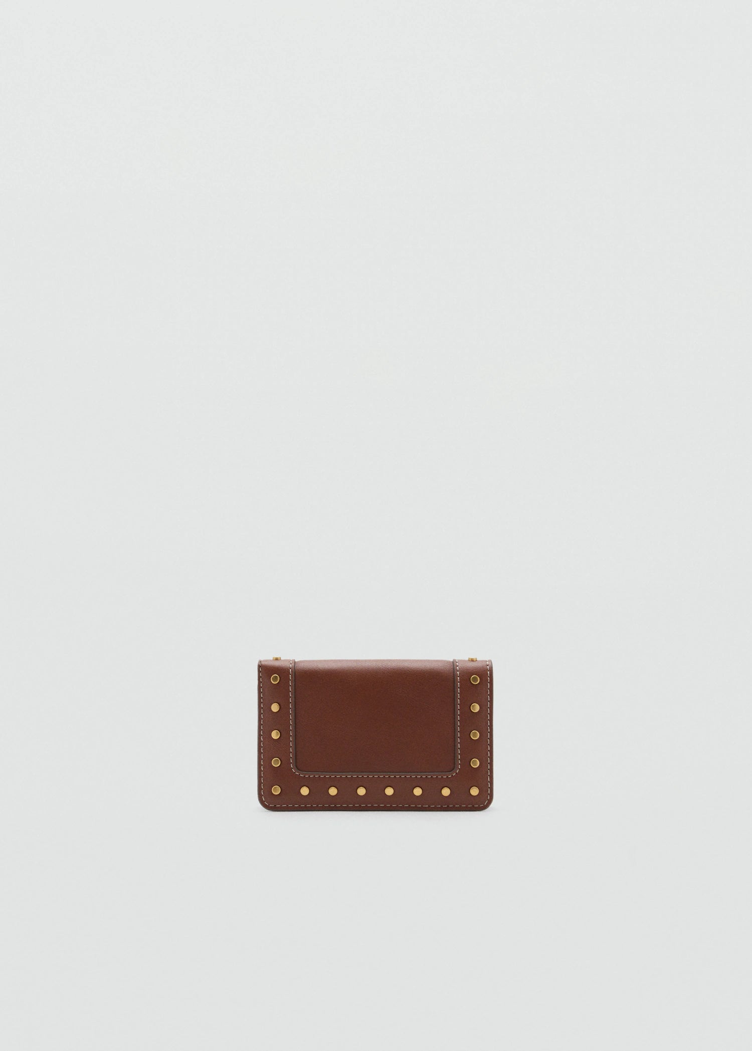 Studded Wallet With Flap Leather