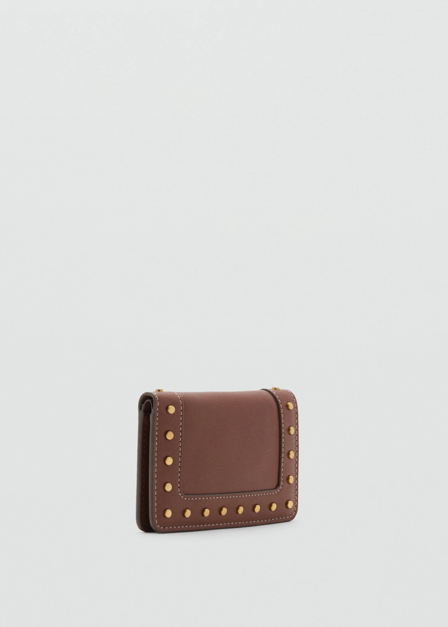 Studded Wallet With Flap Leather