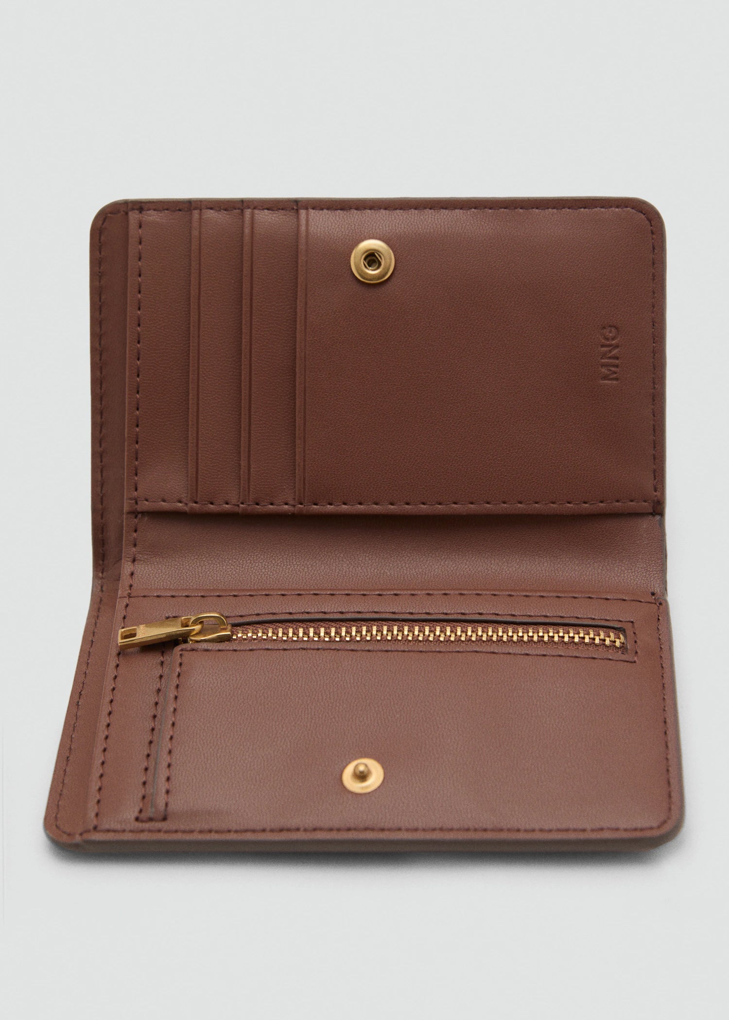 Studded Wallet With Flap Leather