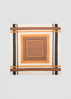 Striped Satin Scarf Ecru