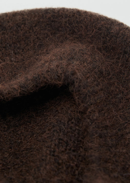 Striped Beret Chocolate