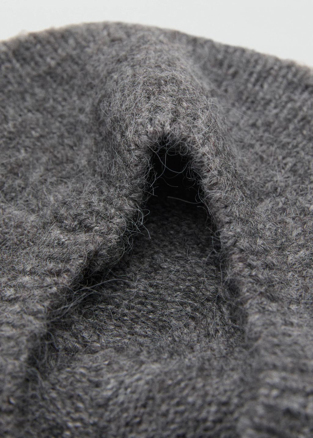 Striped Beret Medium Heather Grey