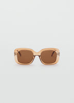 Squared Frame Sunglasses Peach