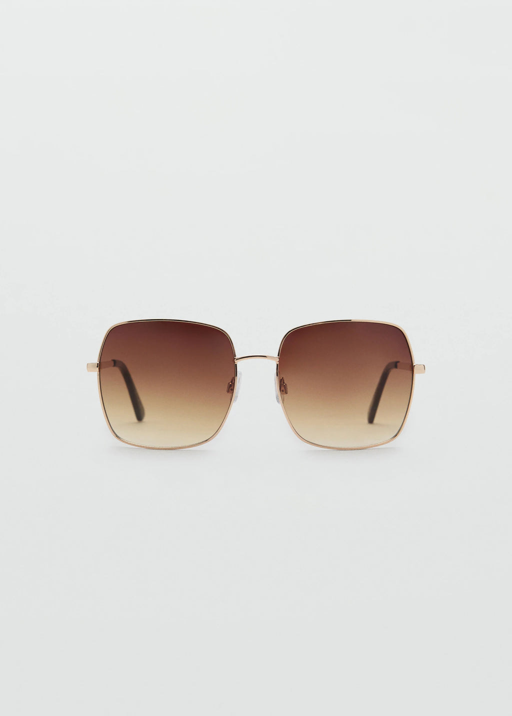 Square Metallic Frame Sunglasses Gold