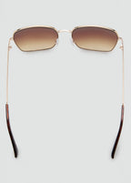 Square Metallic Frame Sunglasses Gold
