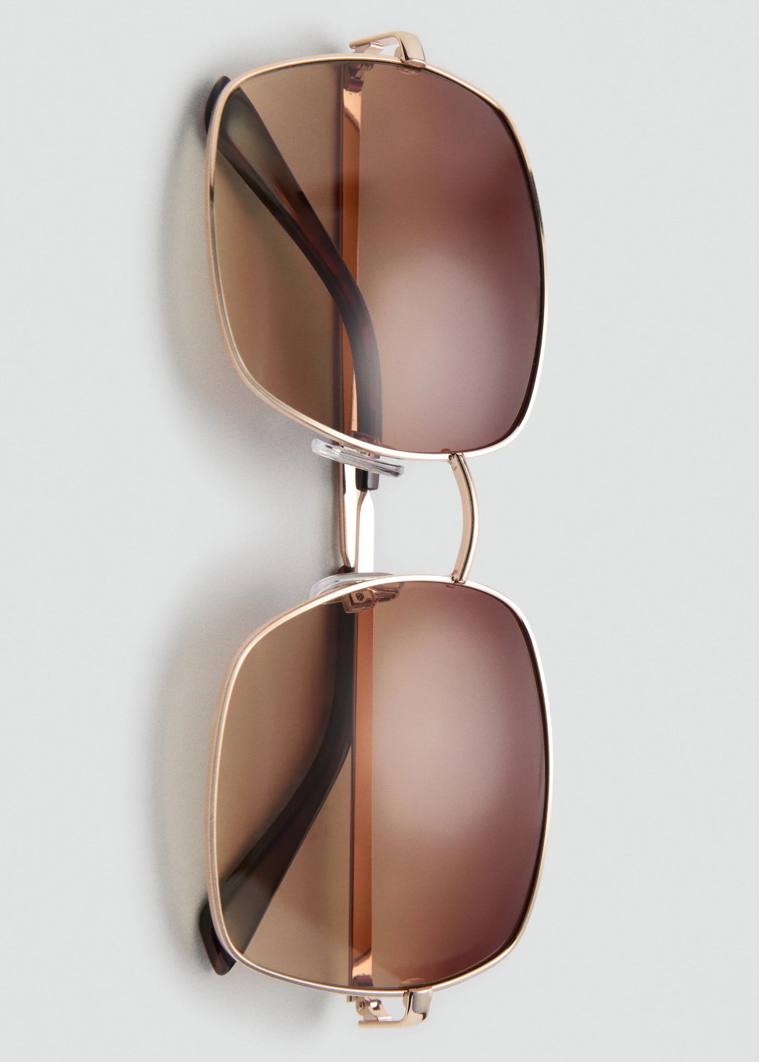 Square Metallic Frame Sunglasses Gold
