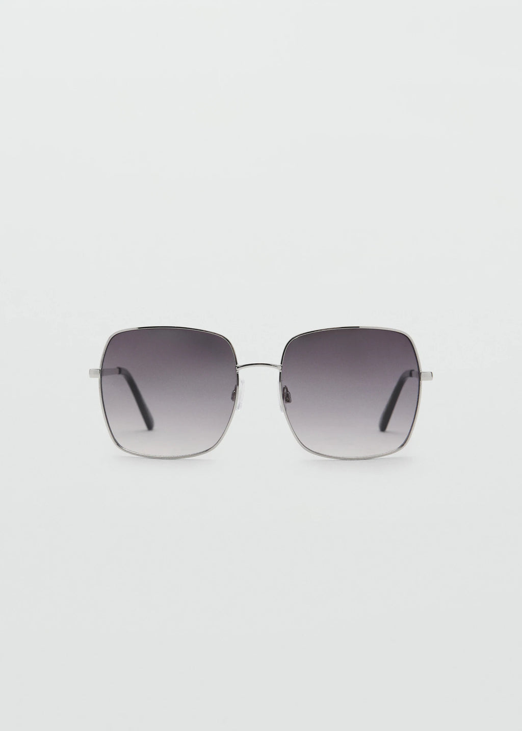 Square Metallic Frame Sunglasses Silver