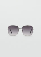 Square Metallic Frame Sunglasses Silver