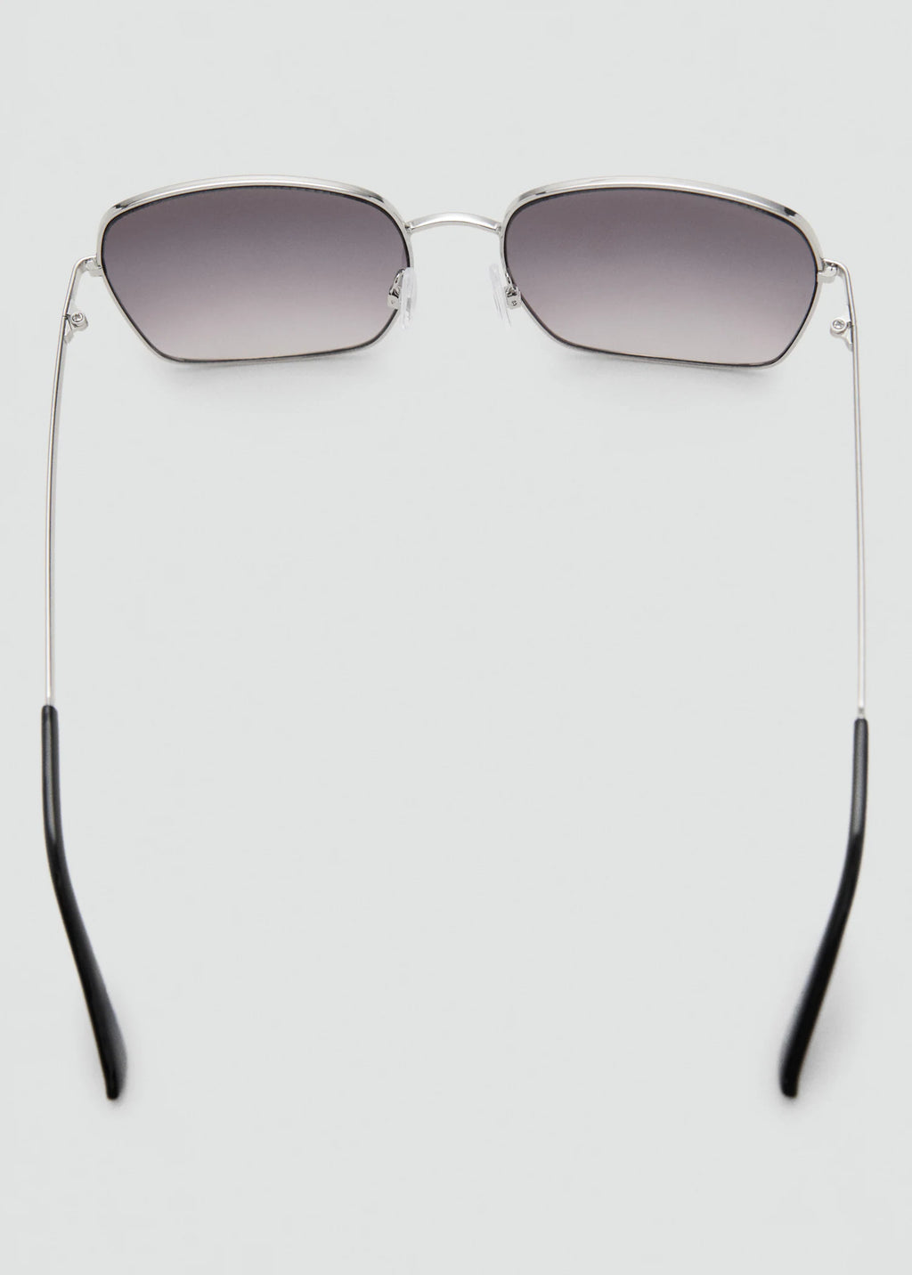 Square Metallic Frame Sunglasses Silver