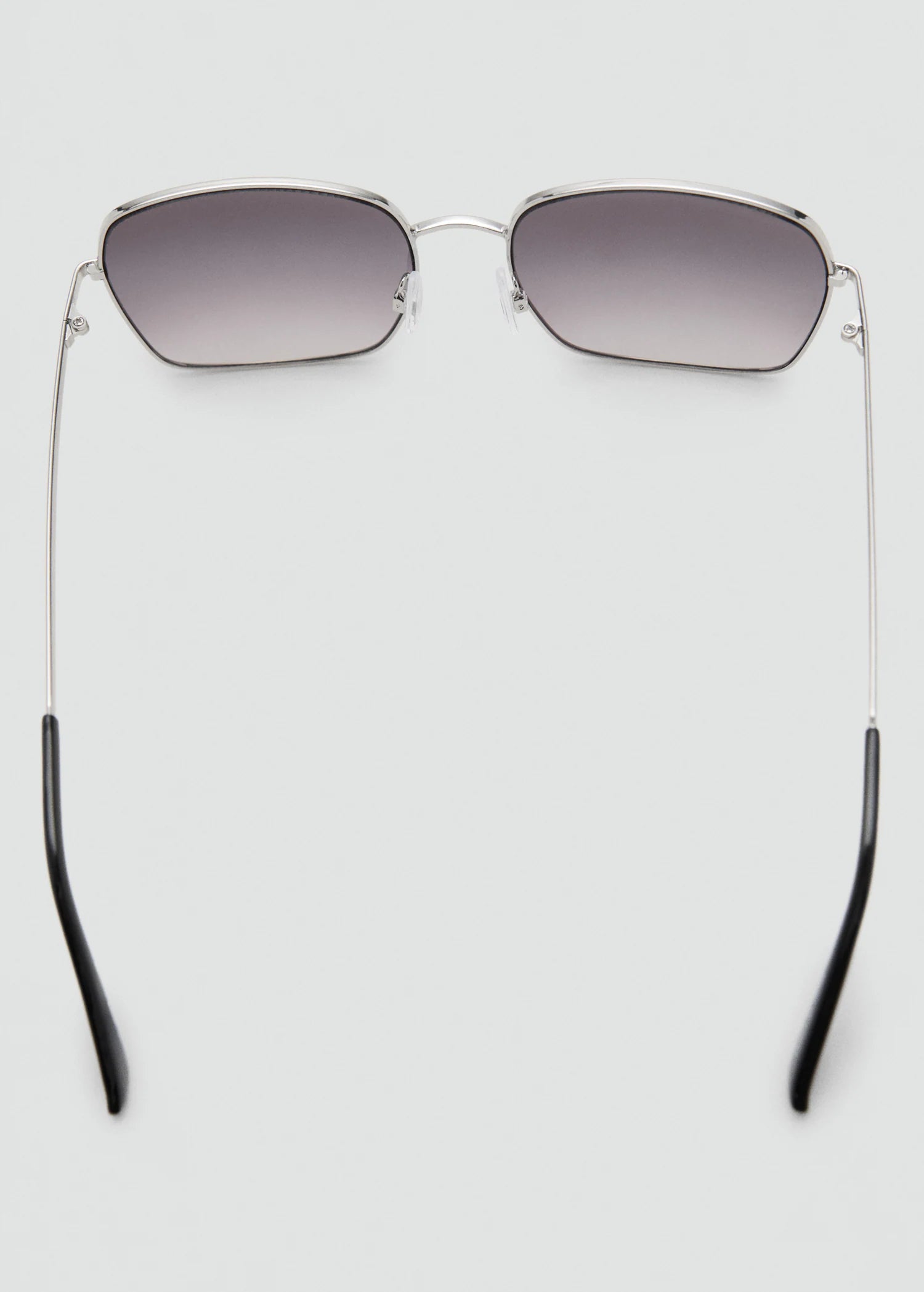 Square Metallic Frame Sunglasses Silver