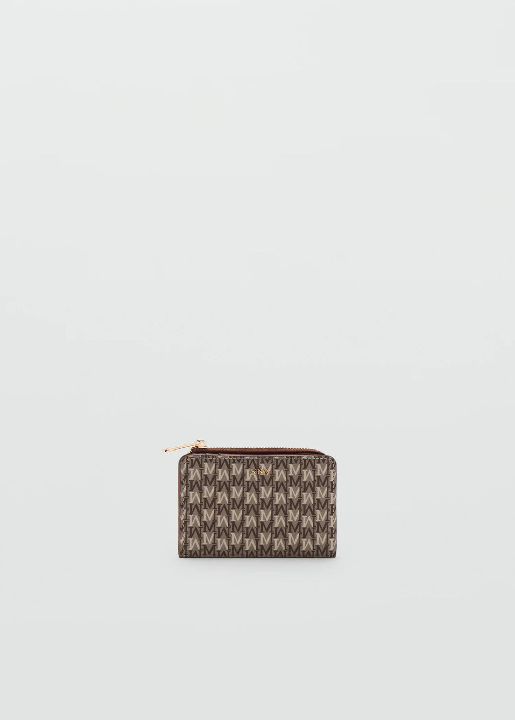 Small Wallet With Logo Print Leather