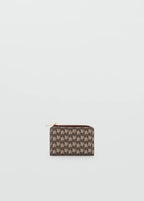 Small Wallet With Logo Print Leather