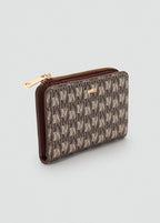 Small Wallet With Logo Print Leather