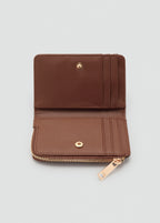 Small Wallet With Logo Print Leather