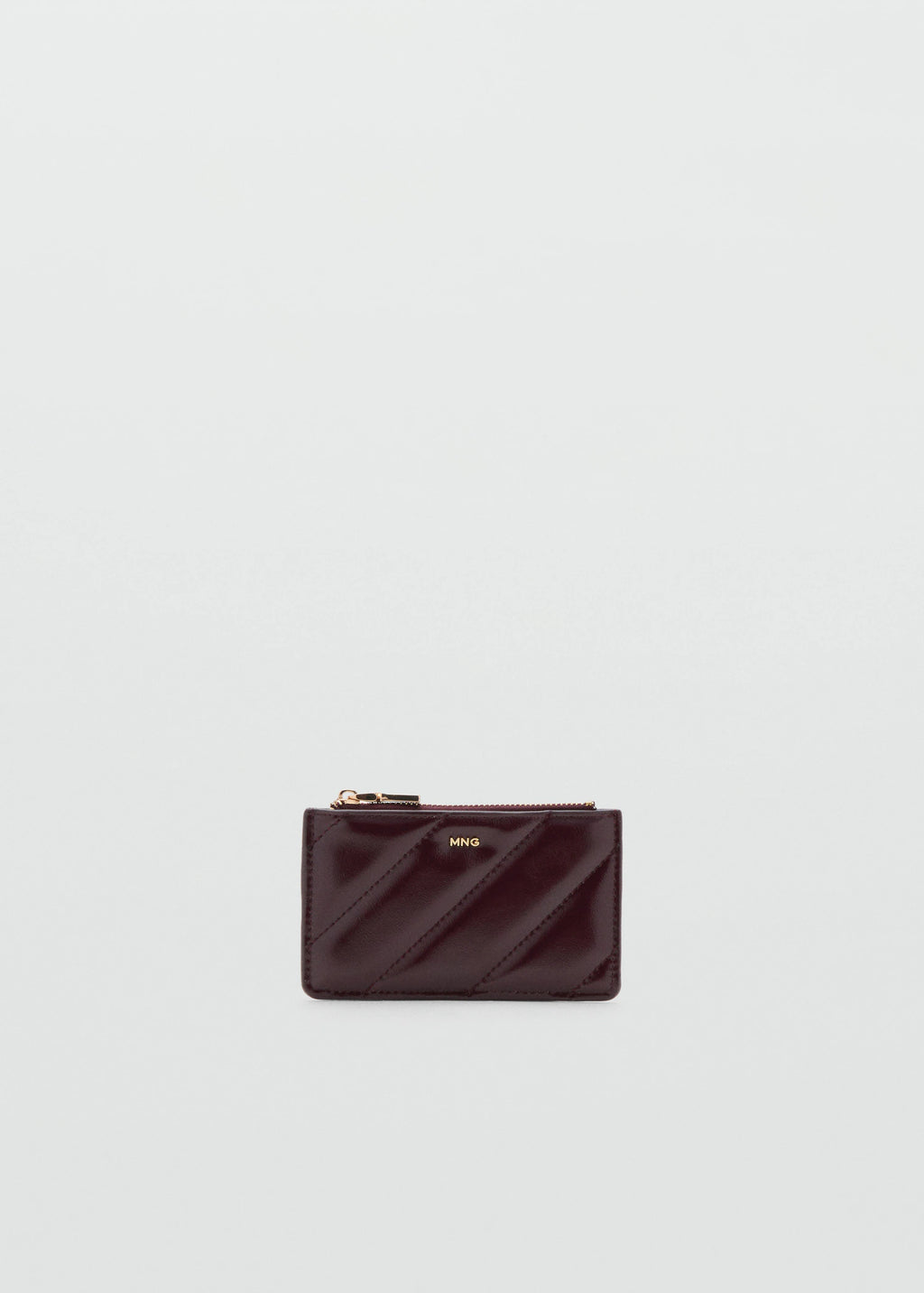 Small Quilted Wallet Burgundy