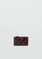 Small Quilted Wallet Burgundy