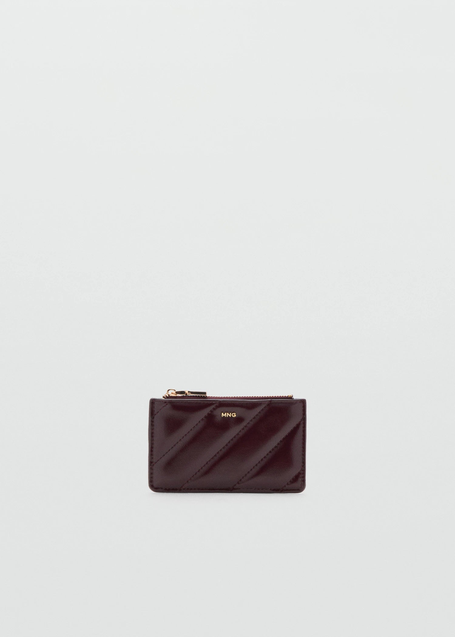 Small Quilted Wallet Burgundy