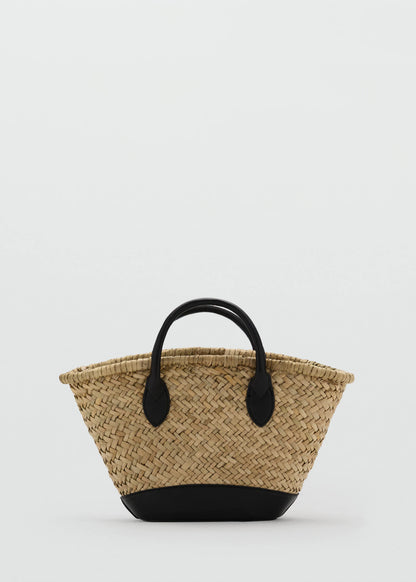Small Natural Fibre Basket Black
