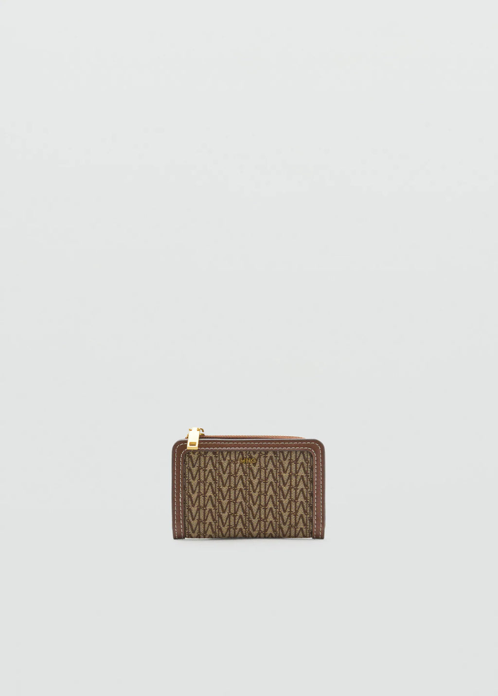 Small Jacquard Wallet With Logo Chocolate