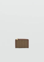 Small Jacquard Wallet With Logo Chocolate