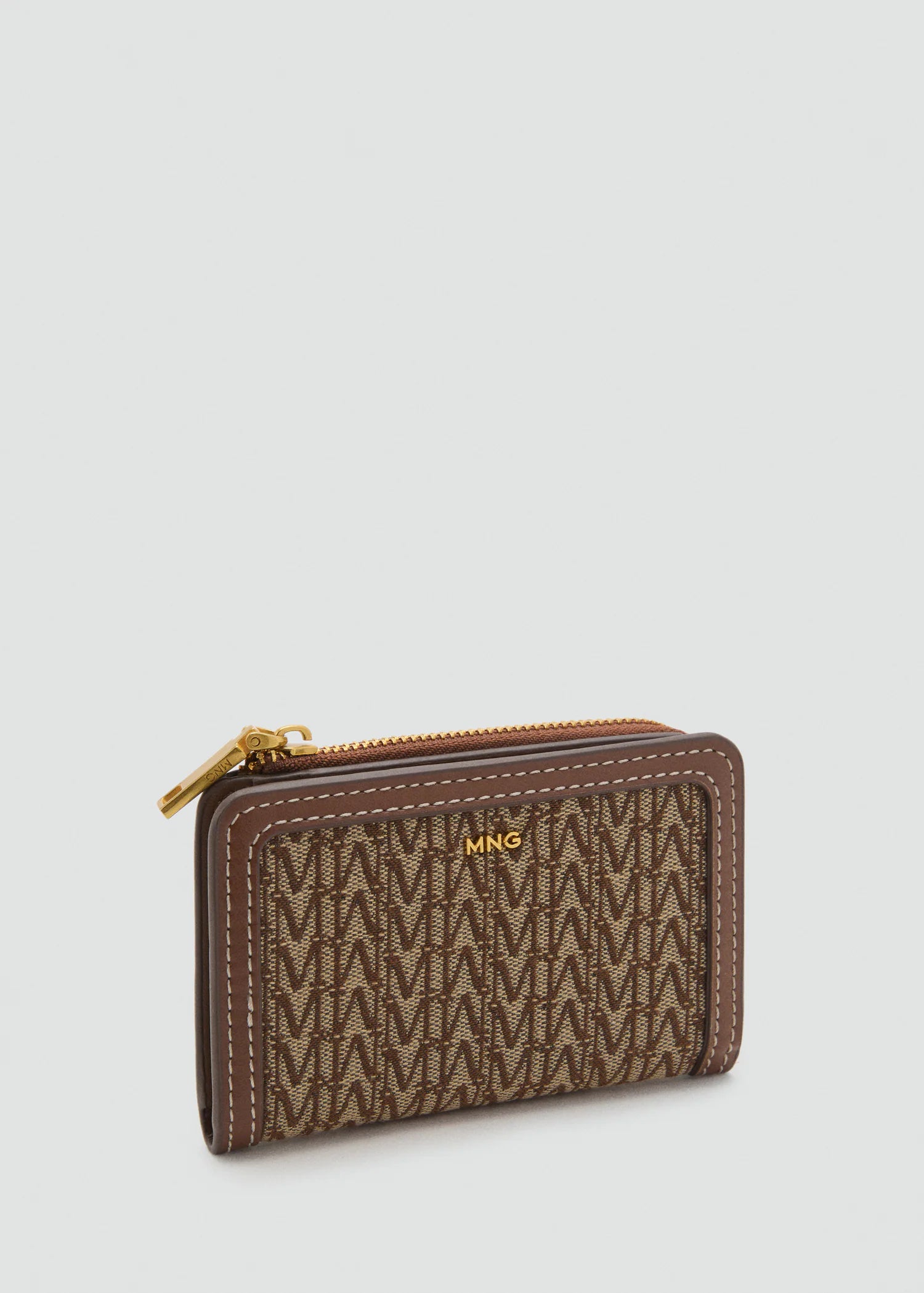 Small Jacquard Wallet With Logo Chocolate