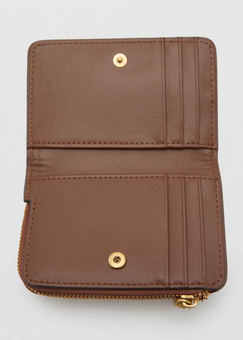 Small Jacquard Wallet With Logo Chocolate