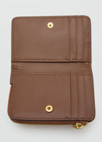 Small Jacquard Wallet With Logo Chocolate