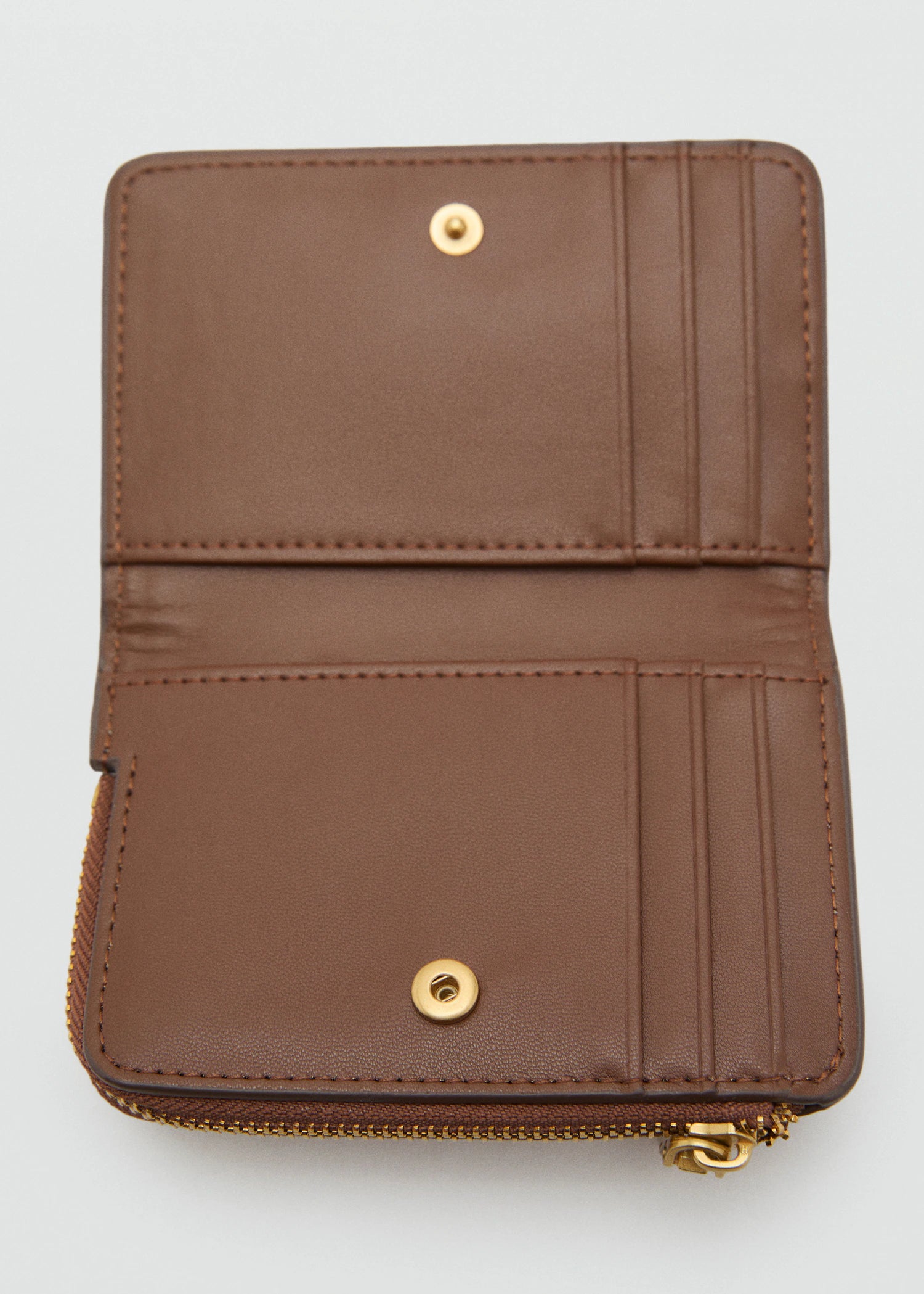 Small Jacquard Wallet With Logo Chocolate