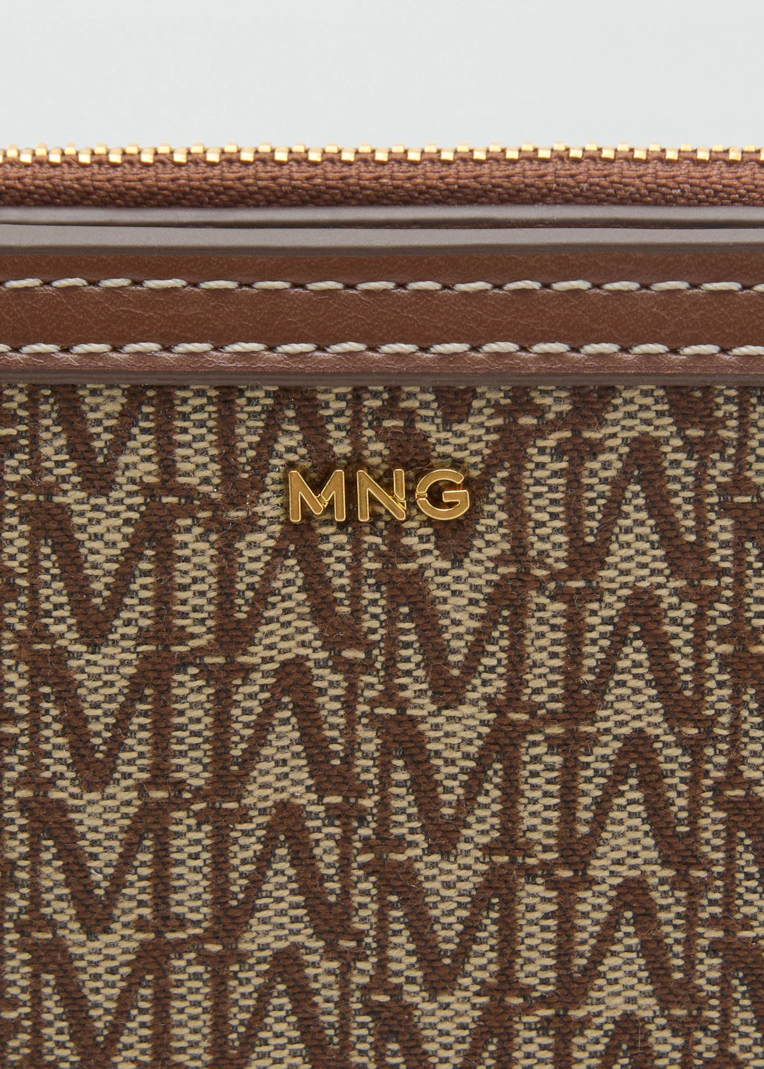 Small Jacquard Wallet With Logo Chocolate
