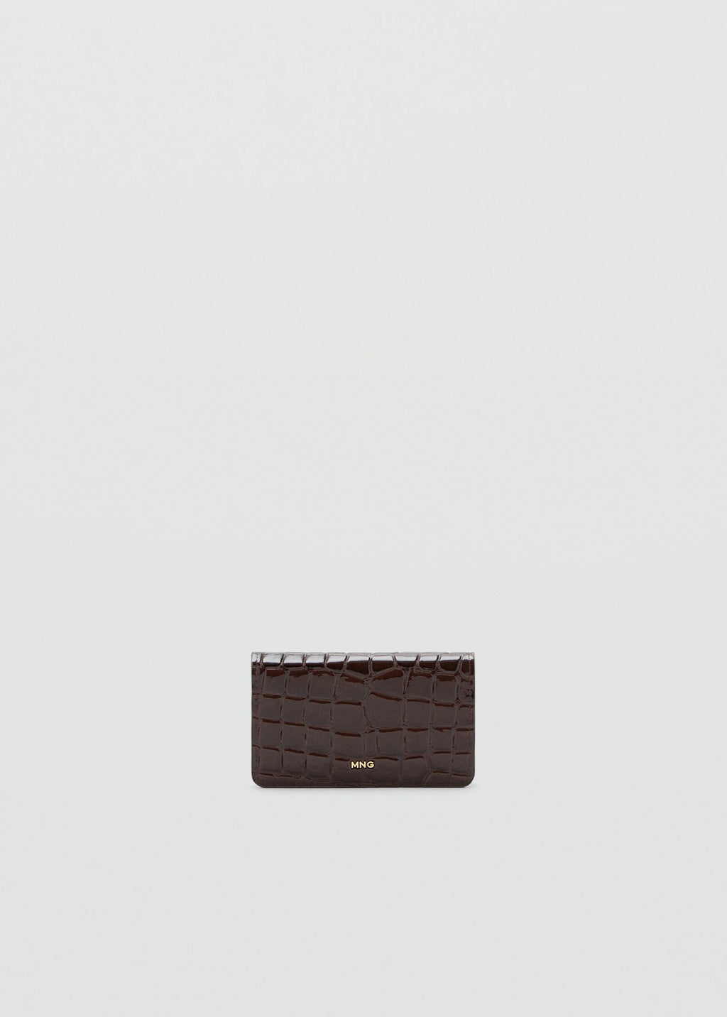 Small Croc Wallet Chocolate