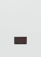 Small Croc Wallet Chocolate