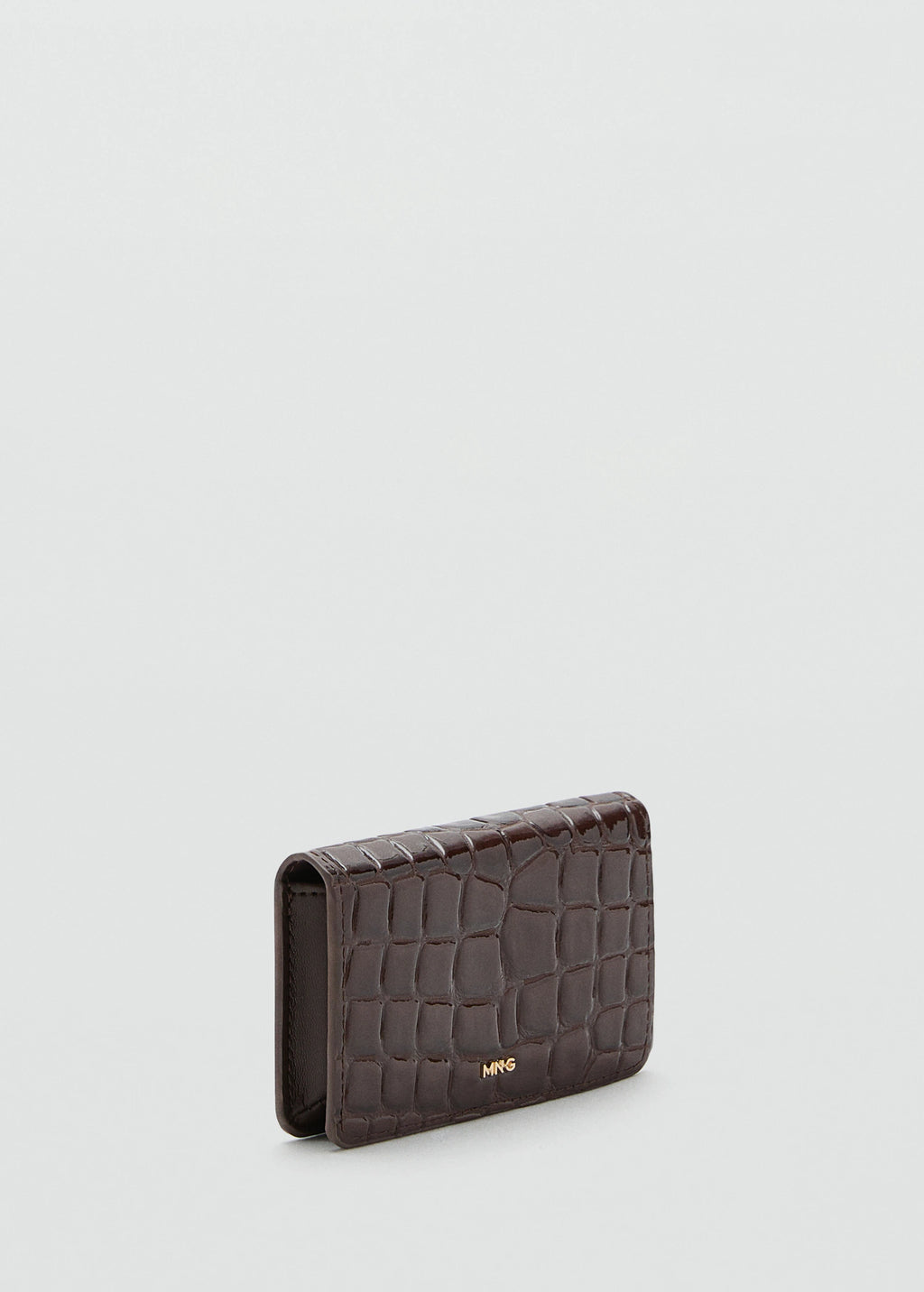 Small Croc Wallet Chocolate