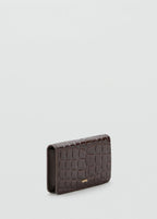 Small Croc Wallet Chocolate